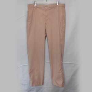 Peter Millar Chino Pants Mens 38 38x33 Tan Flat Front Stretch Casual Golf U12X